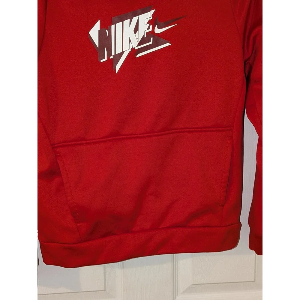 Nike Therma-FIT Hoodie Pullover Graphic Logo Activewear Red‎ Size Large NWOT